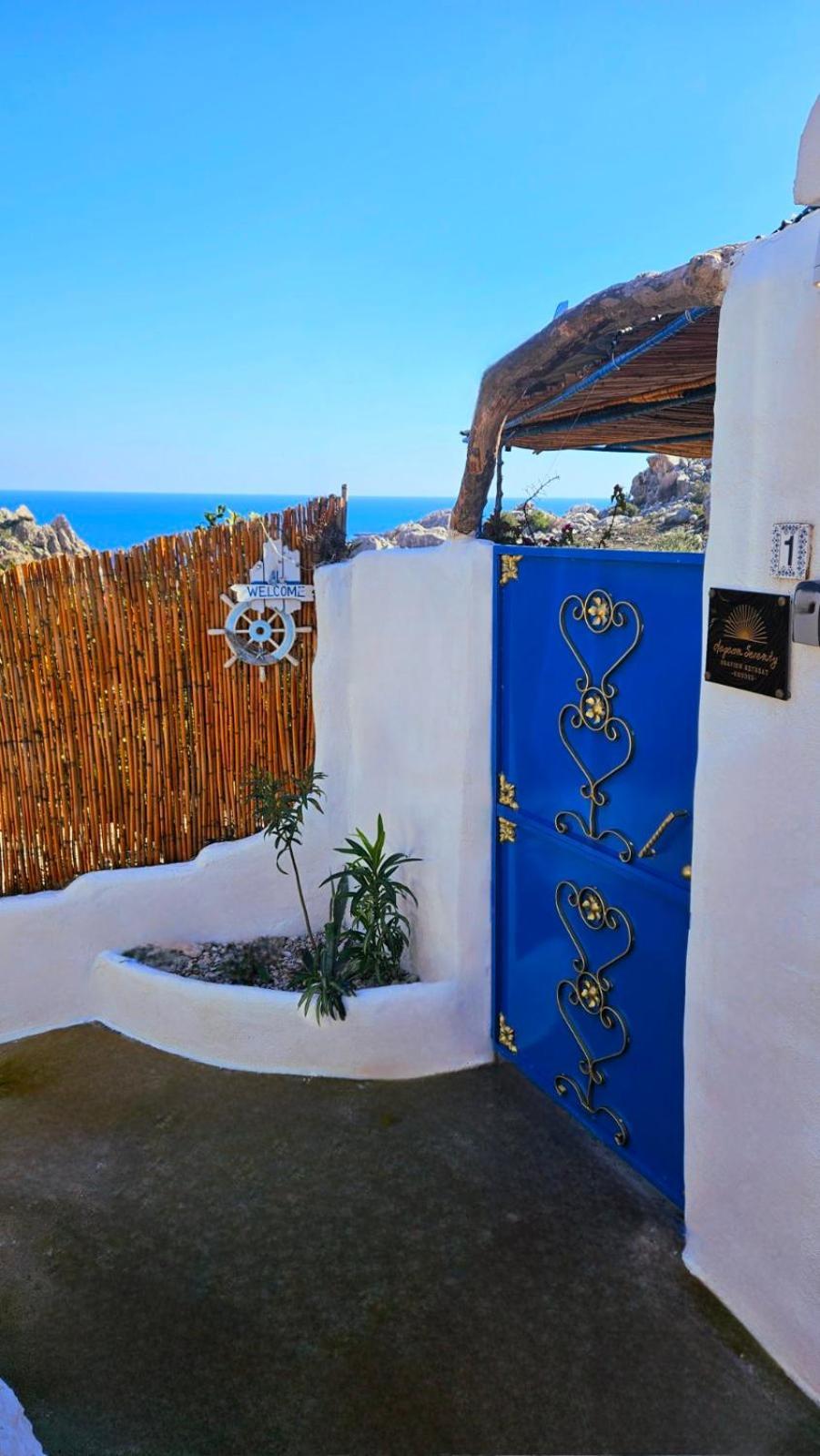 Aegean Serenity - Sea View Retreat Arhángelosz Kültér fotó
